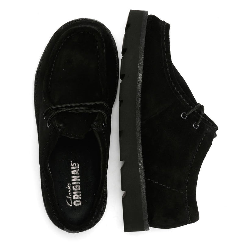 Clarks Originals Meare Wallabee Suede Men's Black Lace-Up Shoes