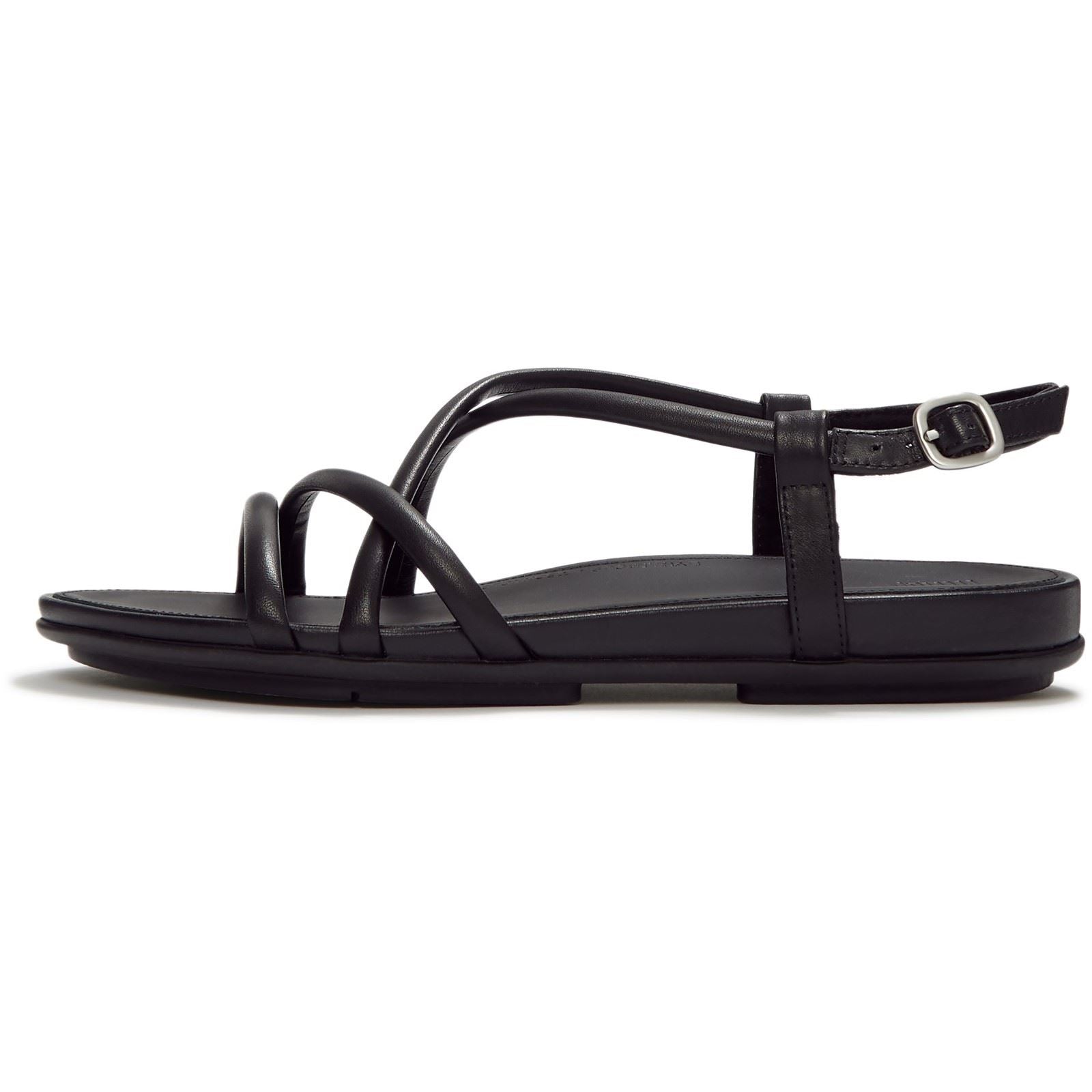 Fitflop Gracie Crystal Leather Women's All Black Sandals