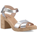 Hush Puppies Georgia Cork Leather Women's Silver Sandals