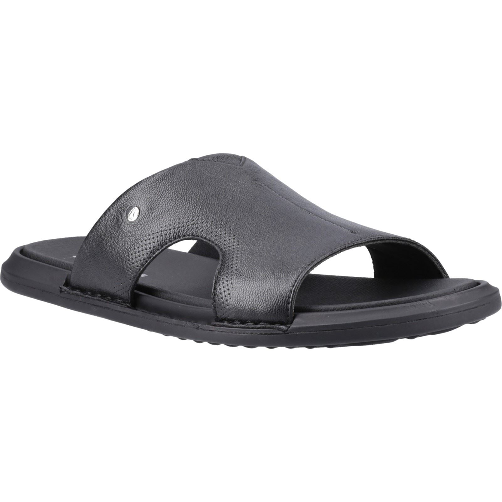 Hush Puppies Callum Slide Leather Men's Black Sandals