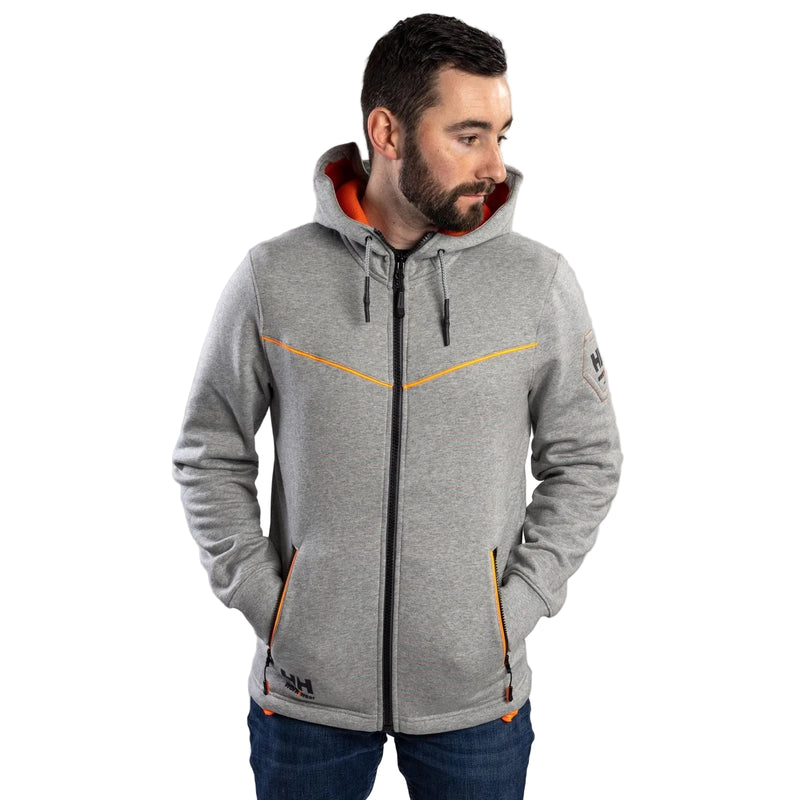 Helly Hansen Workwear Chelsea Evolution Cotton Men's Grey Hooded Sweatshirt