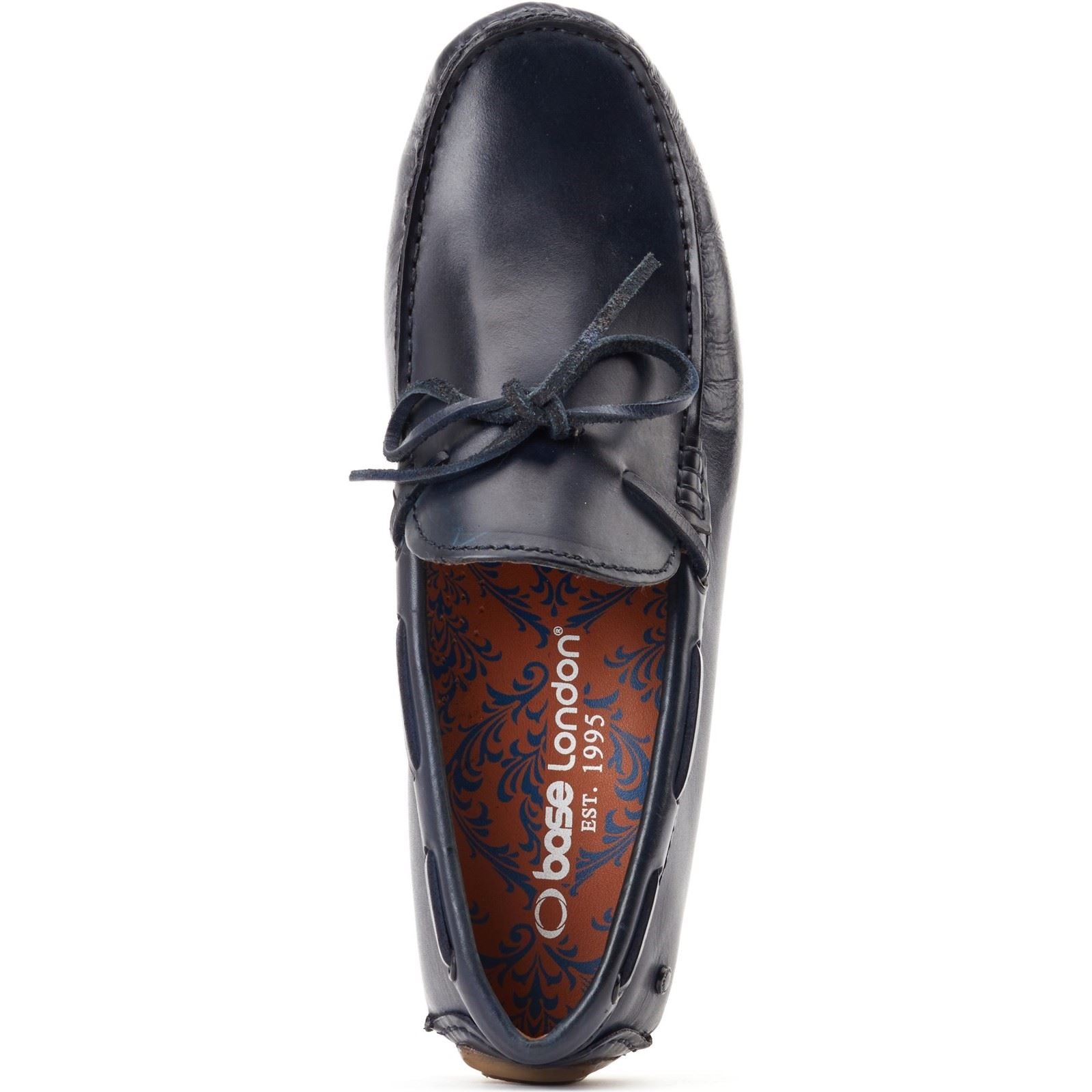 Base London Brooks Leather Men's Navy Standard Loafers