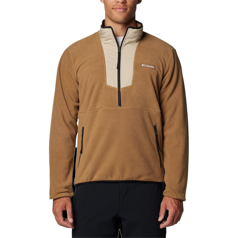 Columbia Sequoia Grove Half Zip Fleece Polyester Men's Brown Zip Neck Pullovers