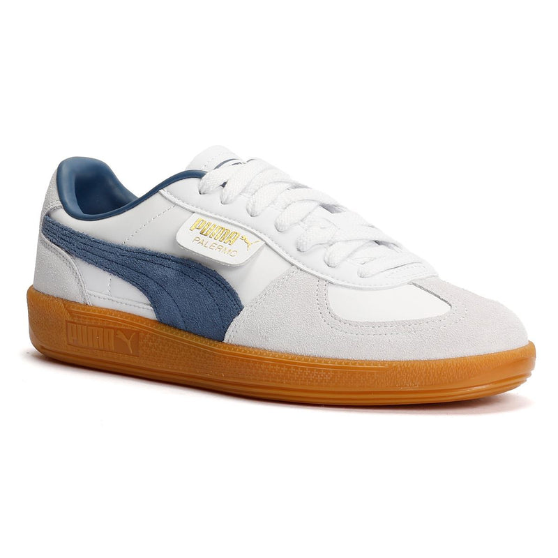 Puma Palermo Leather Men's White/Blue Trainers