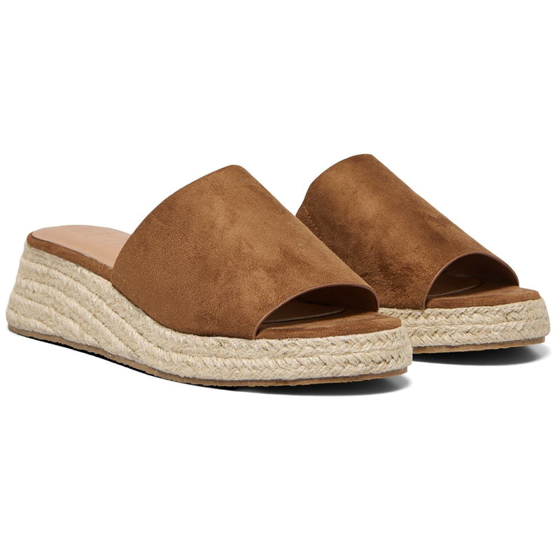 ONLY MINERVA-3 Synthetic Women's Cognac Mules