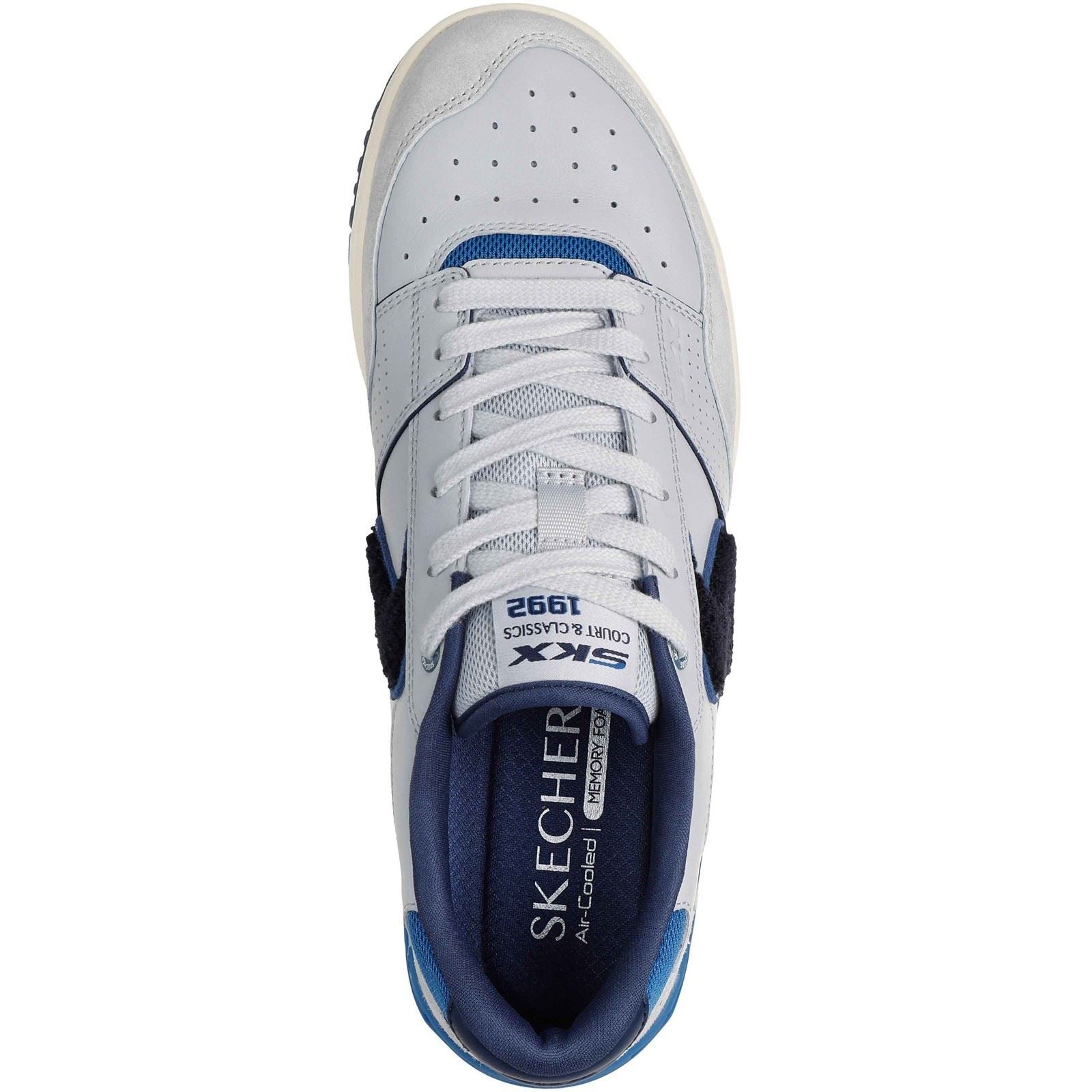 Skechers S-1992 Leather Men's Grey/Blue Standard Trainers