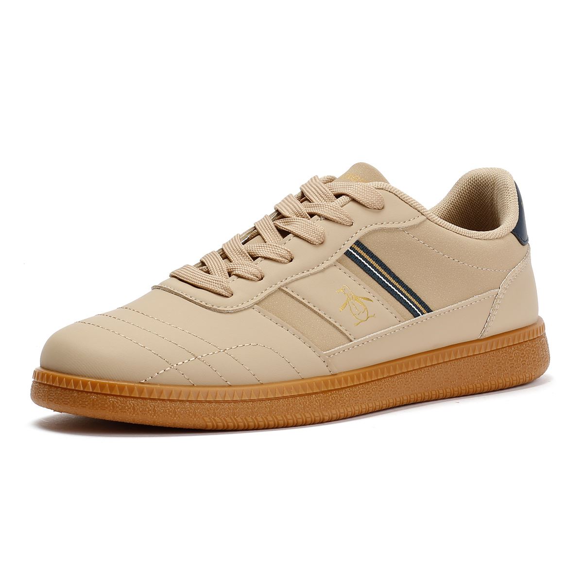 Penguin Striker Men's Beige/Navy Trainers