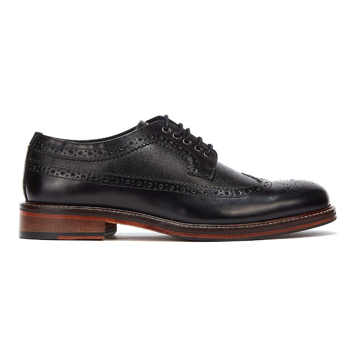 Ben Sherman Archie Brogue Leather Men's Black Lace-Up Shoes