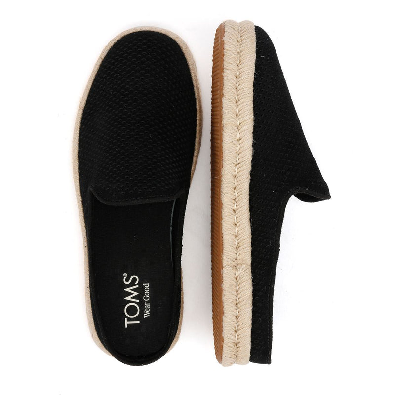 TOMS Santiago Suede Men's Black Mules