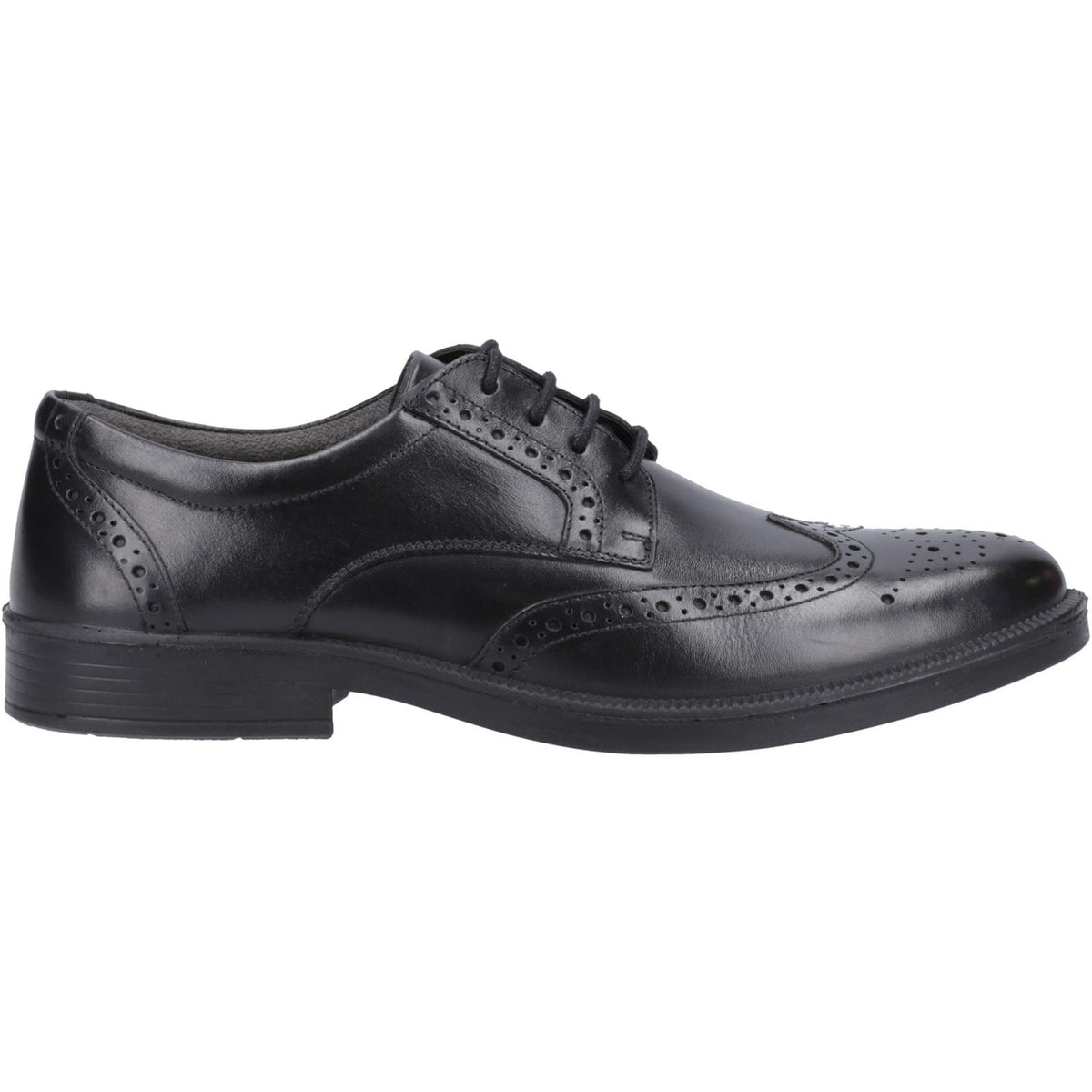 Hush Puppies Nolan Leather Men's Black Brogues Shoes