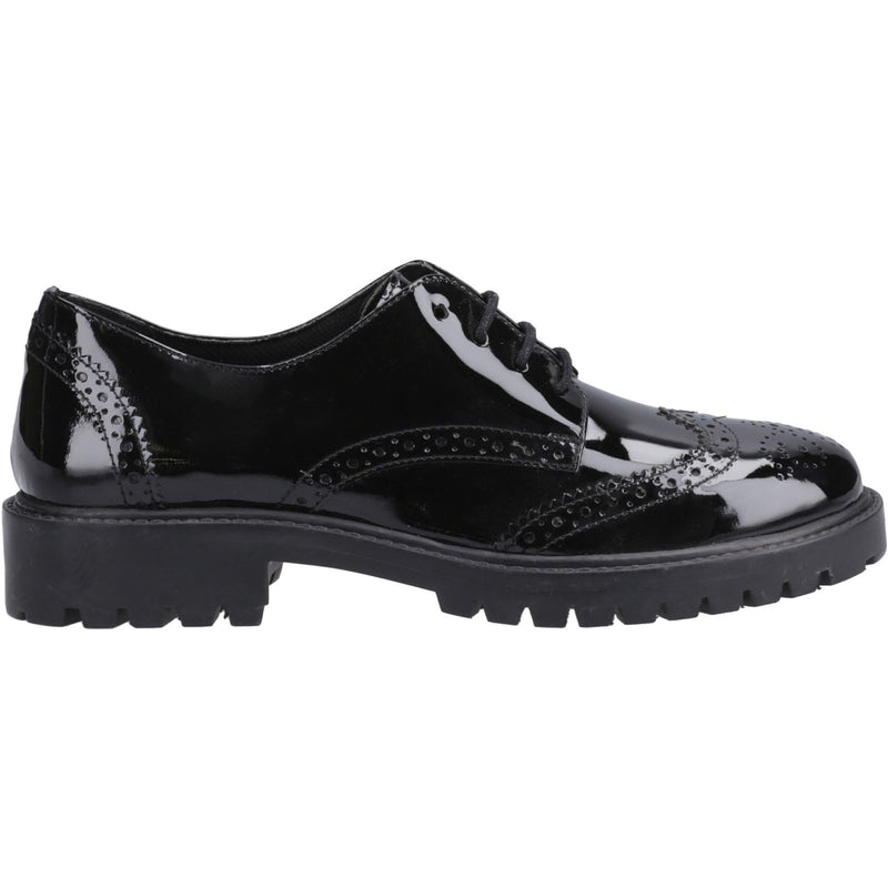 Hush Puppies Athena Patent Leather Girls's Black Brogues