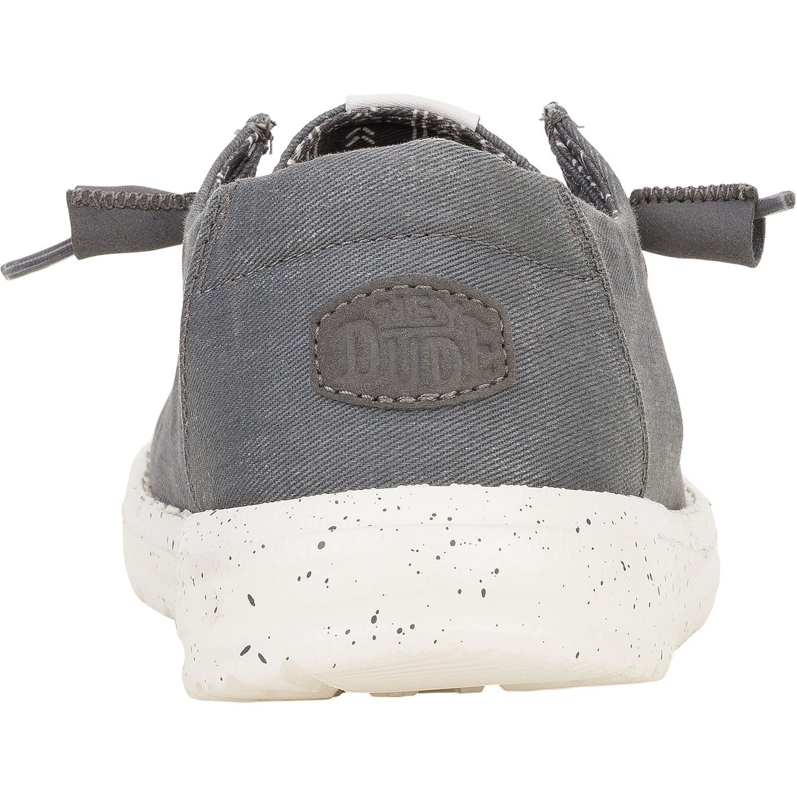 HEYDUDE Wendy Canvas 100% Cotton Women's Dark Grey Loafers