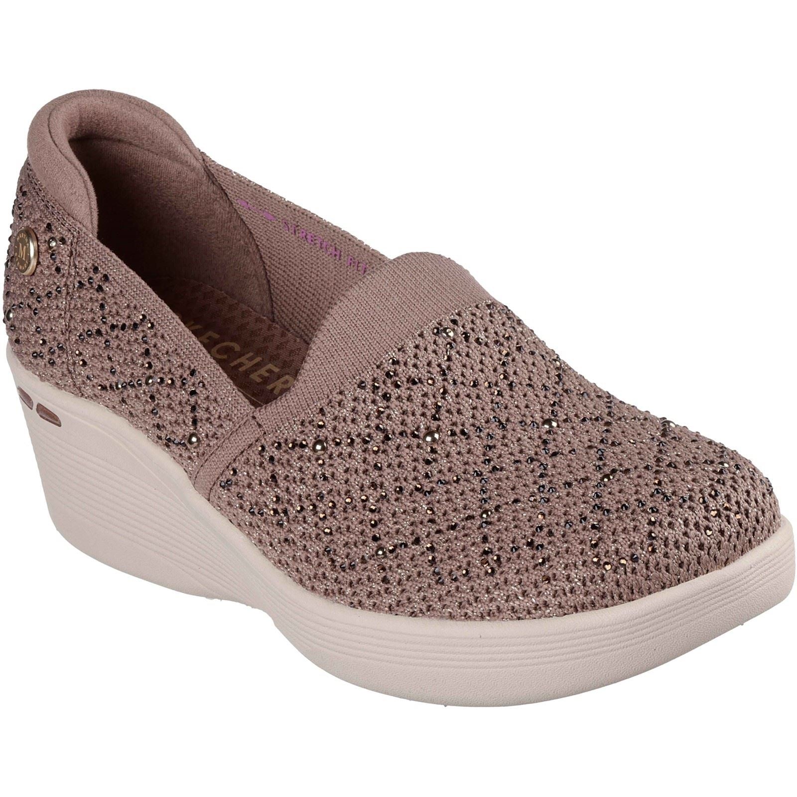 Skechers Pier-Lite My Reflection Polyester Women's Mocha Trainers