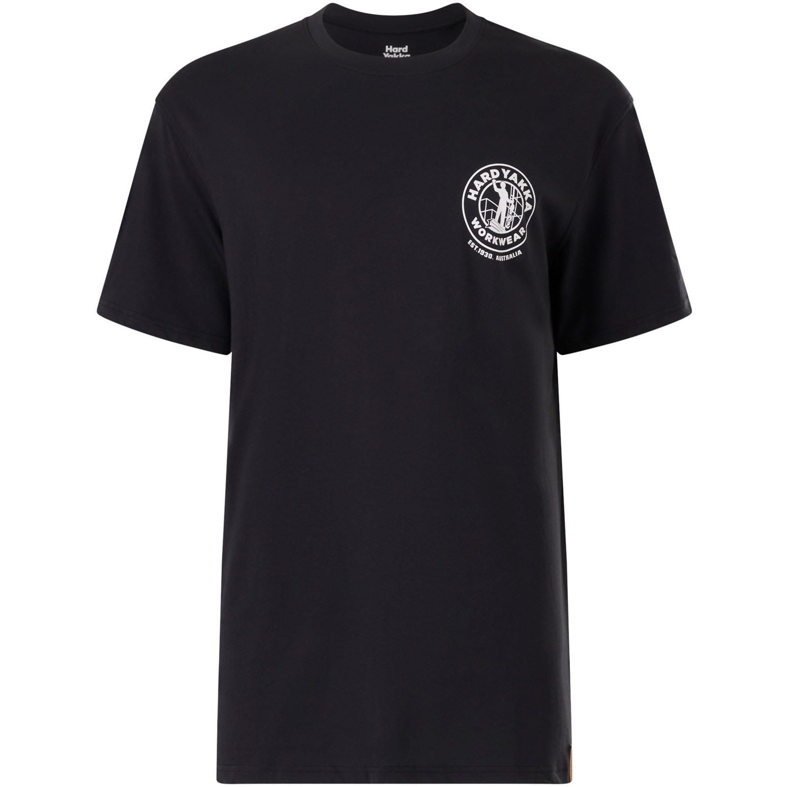 Hard Yakka Heritage Icon Cotton Men's Black T-Shirt