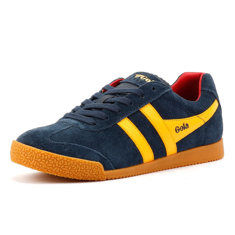 Gola Harrier Suede Women's Navy/Sun Trainers