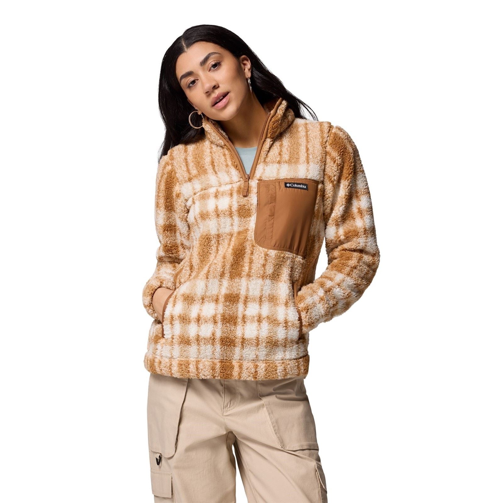 Columbia West Bend 1/4 Zip II Polyester Women's Brown Pullover