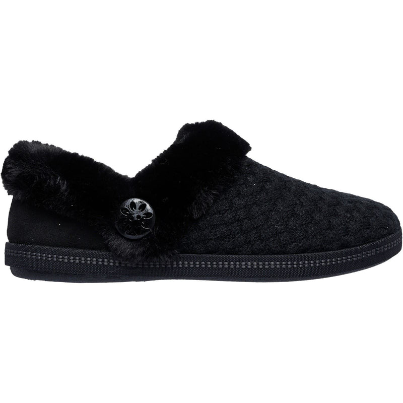 Skechers Cozy Campfire Frosty Promise Synthetic Women's Black Slippers