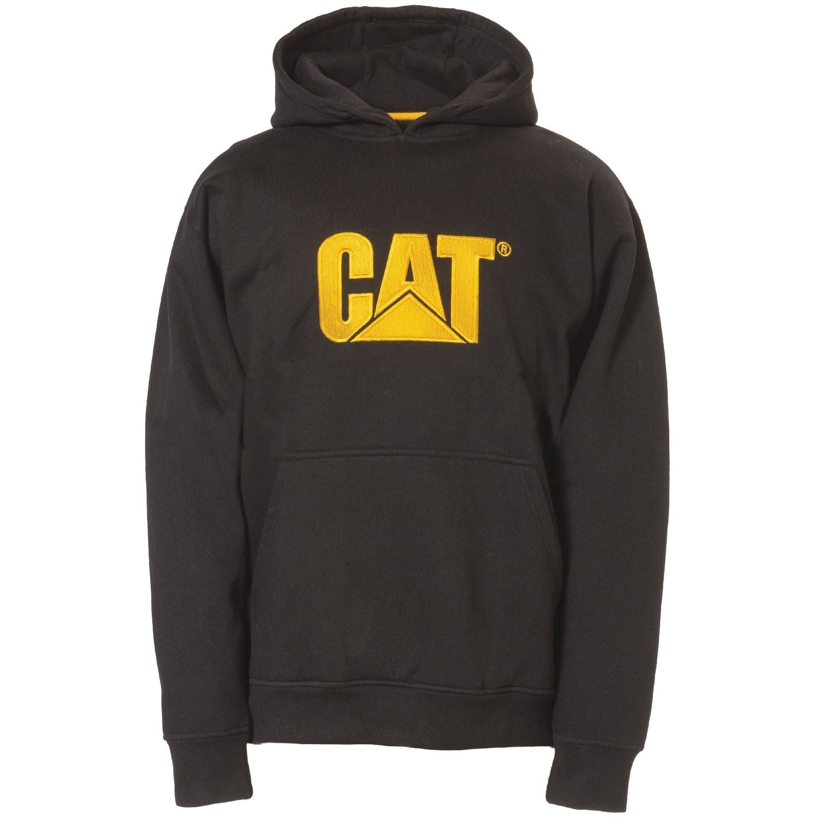 Caterpillar Trademark Cotton Men's Black Hooded Sweatshirt