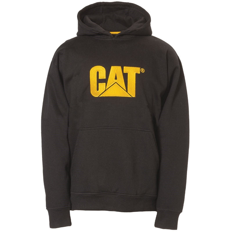 Caterpillar Trademark Cotton Men's Black Hooded Sweatshirt