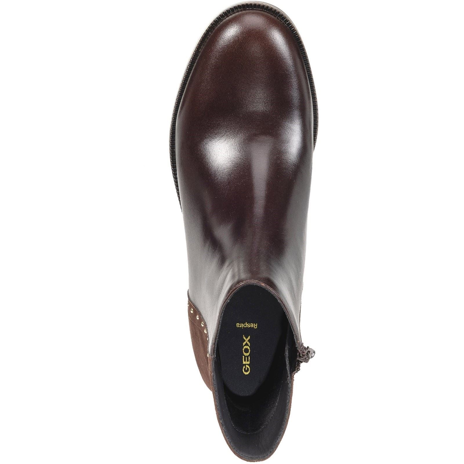 Geox D Camexia Leather Women's Dark Brown Boots