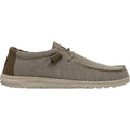 HEYDUDE Wally Sox Faux Suede Men's Beige Boat Shoes