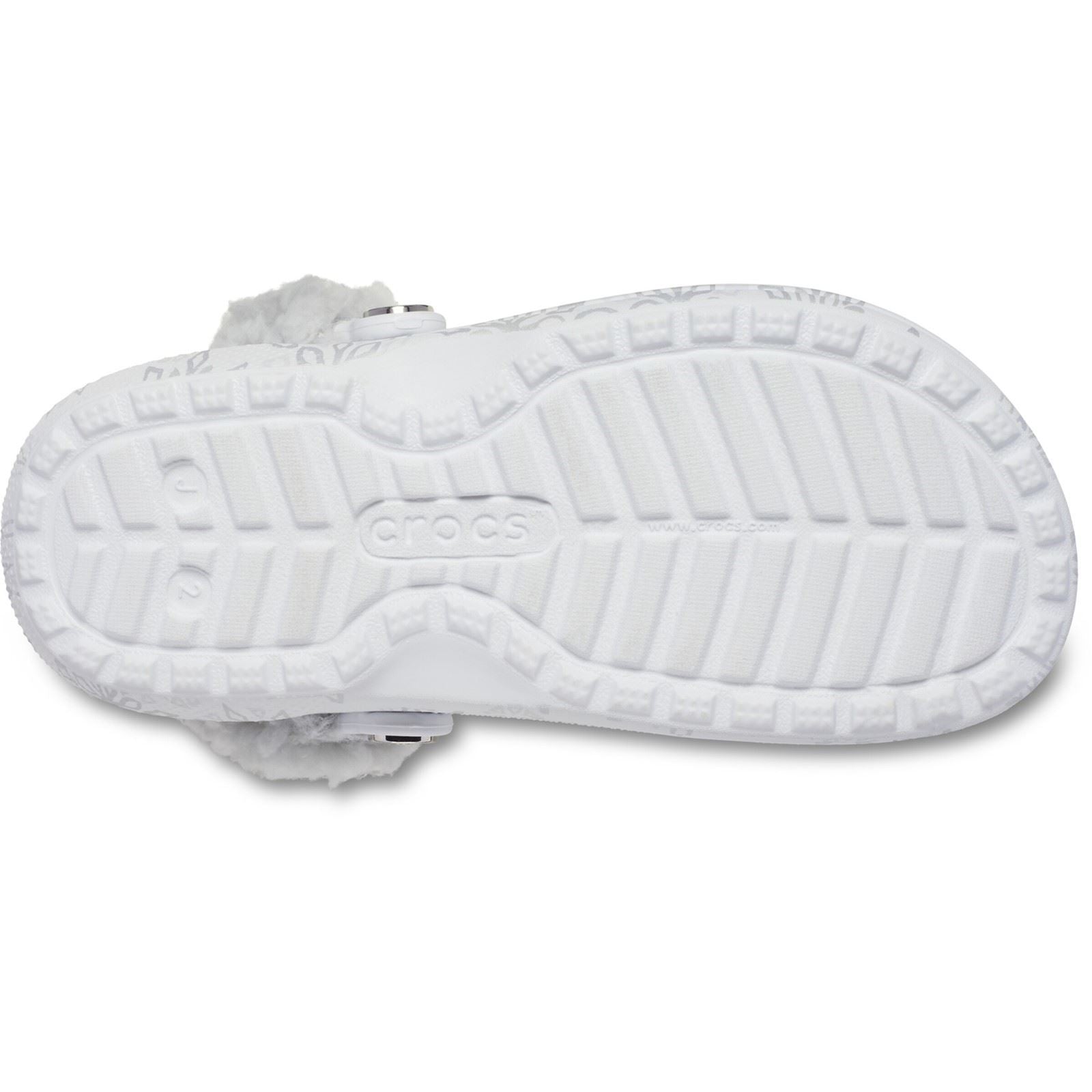 Crocs Classic Fleece Lined Kid Girl's Snow White Casual Shoes - Clogs
