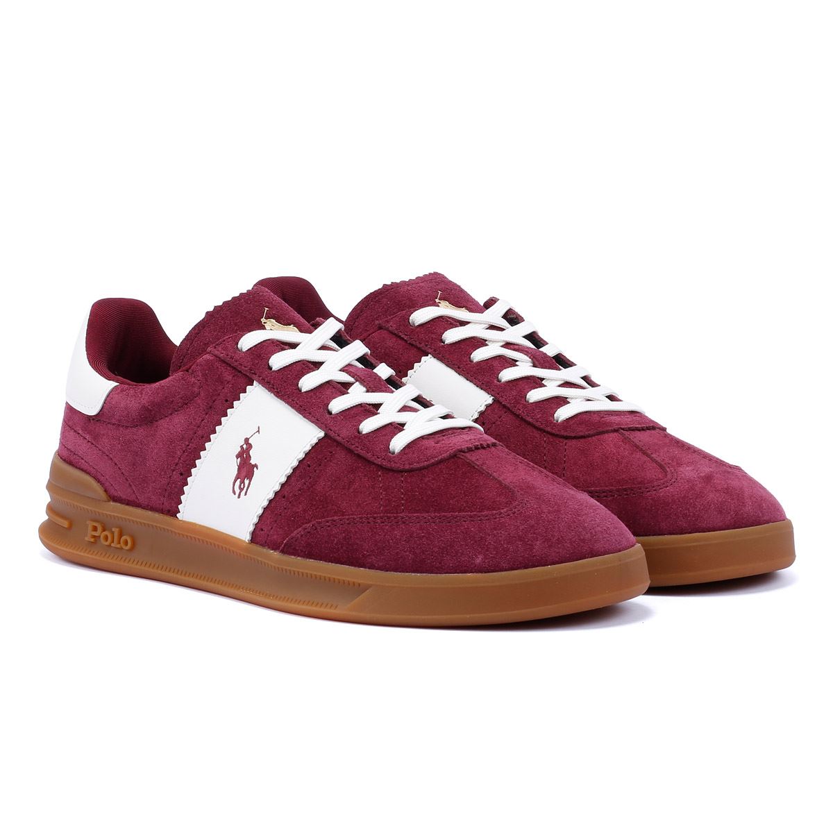 Ralph Lauren Heritage Area Suede Men's Wine / White Trainers