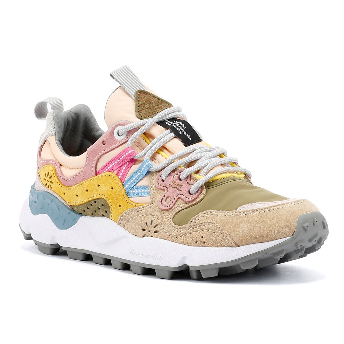 Flower Mountain Yamano 3 Women's Khaki/Pink Trainers