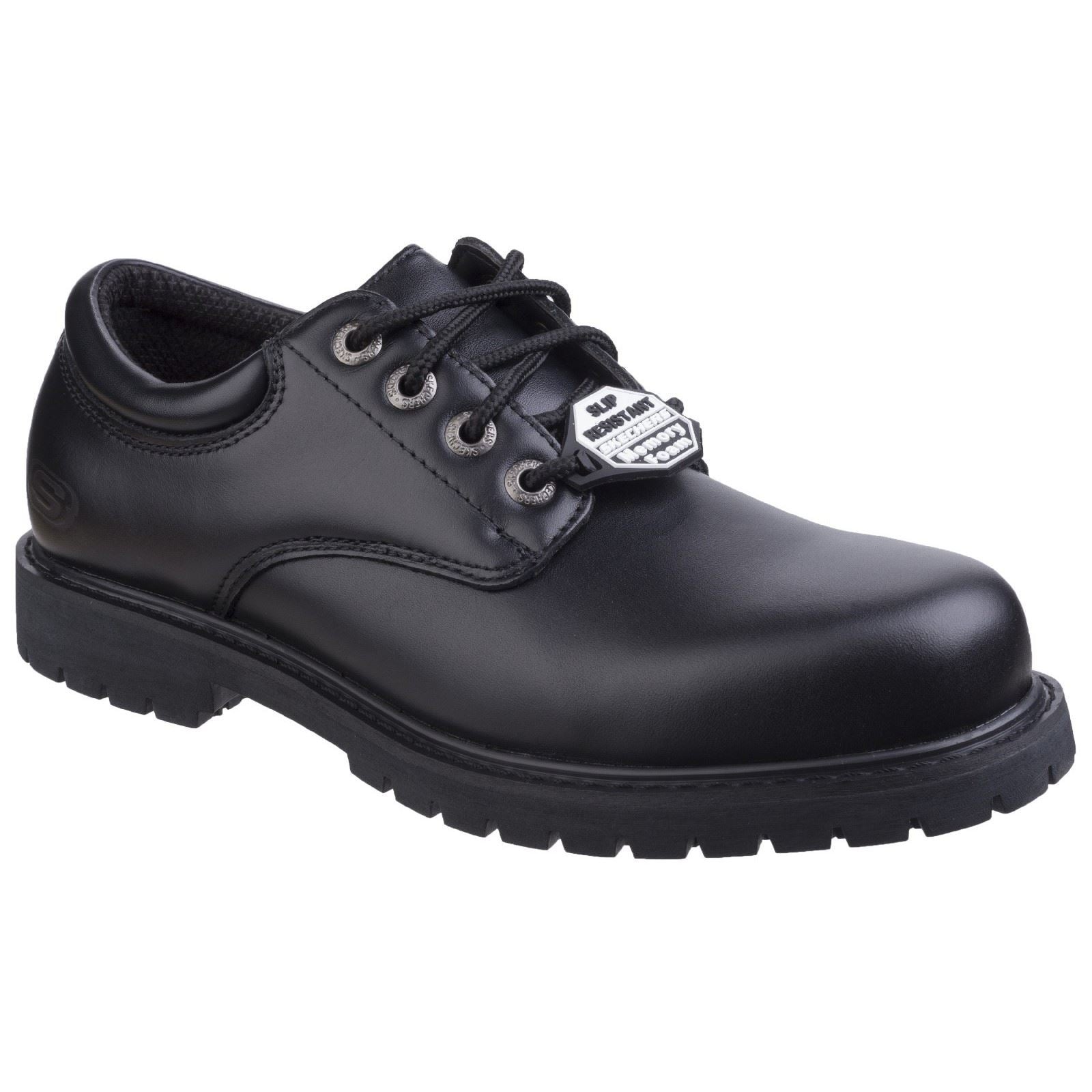 Skechers Workwear Cottonwood Elks Leather Men's Black Safety Shoes