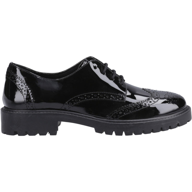 Hush Puppies Athena Patent Leather Girls's Black Brogues