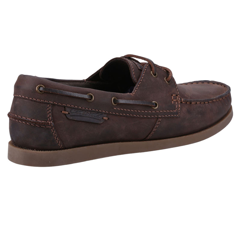 Cotswold Waterlane Leather Women's Brown Boat Shoes