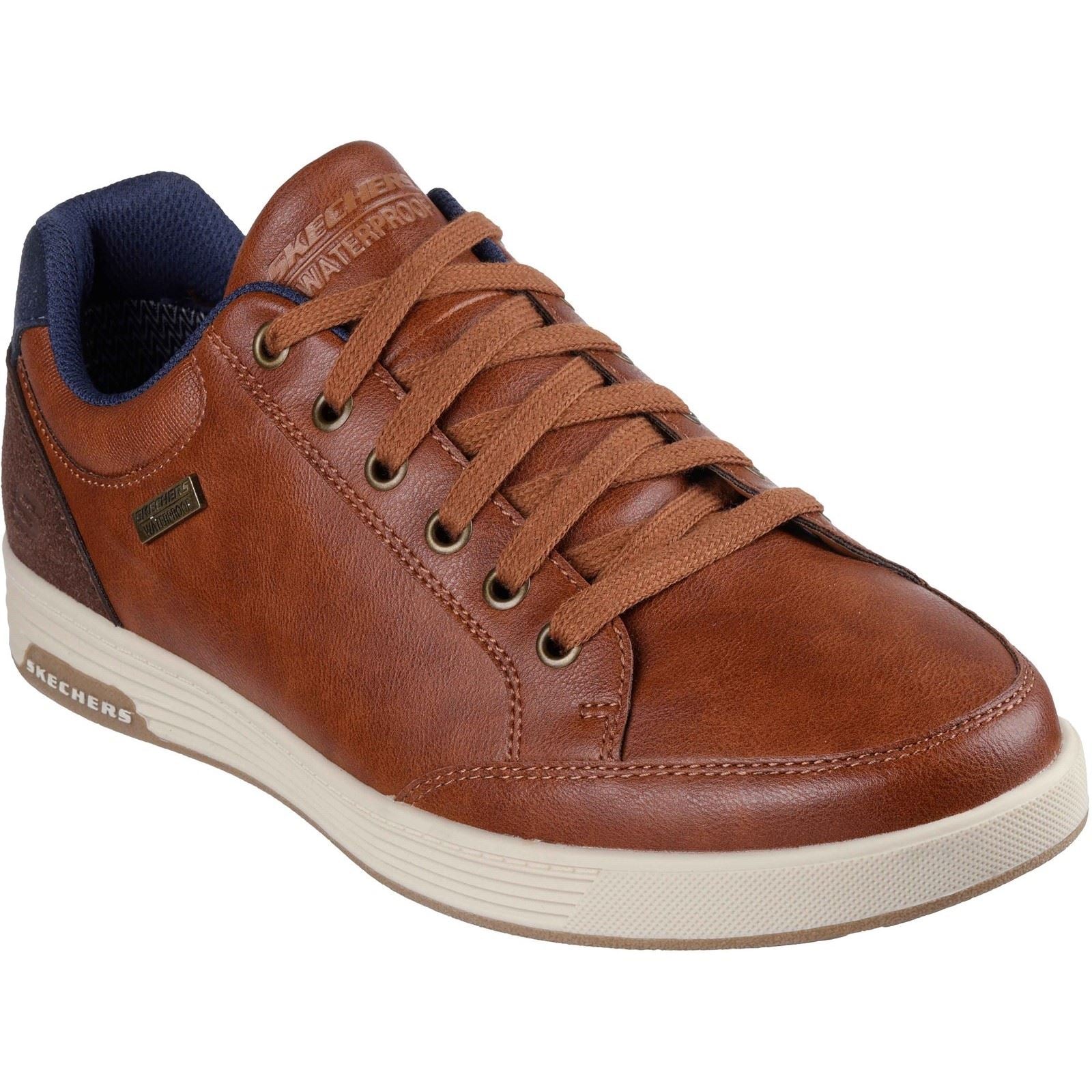 Skechers Cavell Sparkman Polyurethane Men's Luggage Standard Lace-Up Shoes