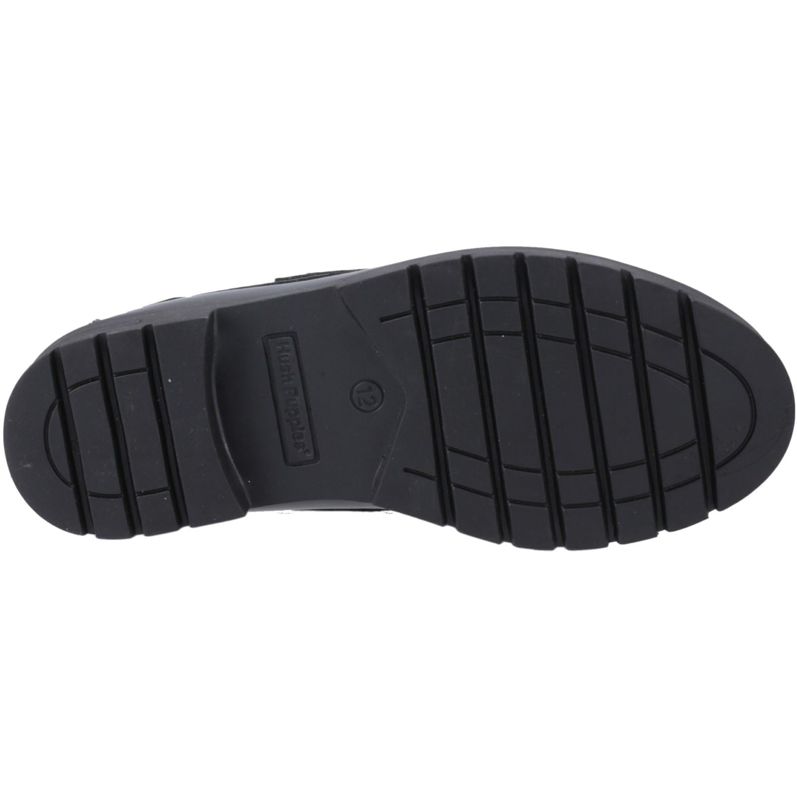 Hush Puppies Lucy Leather Girls's Black Boat Shoes