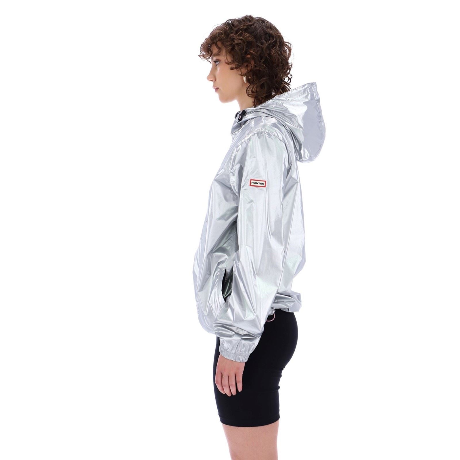 Hunter Hunter Packable Unisex Adults Silver Rain Jacket