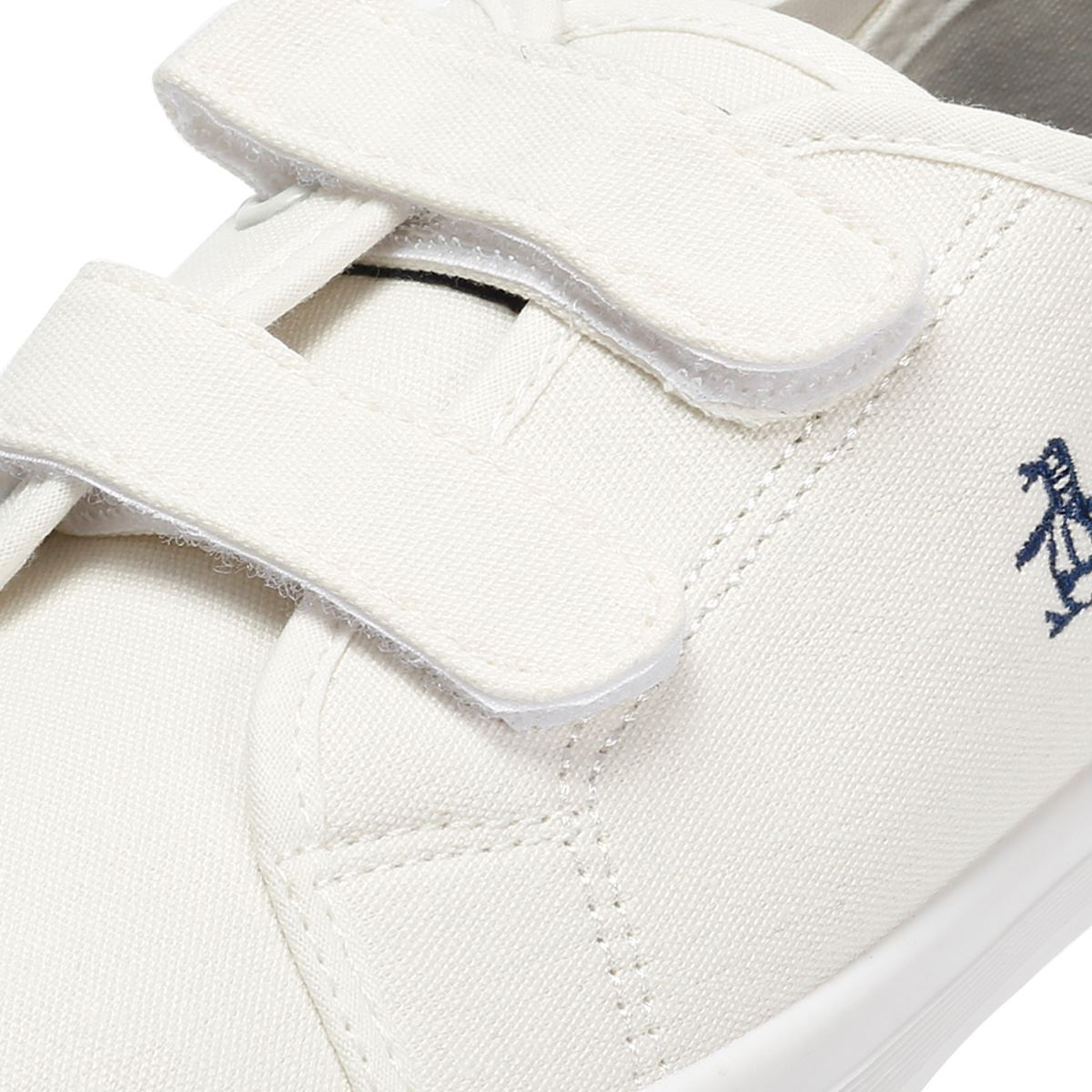 Penguin Junior Sparton Velcro White/Navy Trainers
