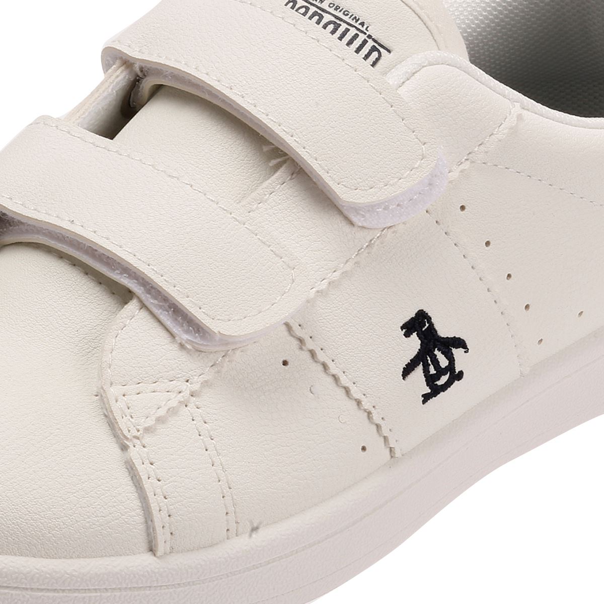 Penguin Junior Marble White/Navy Trainers