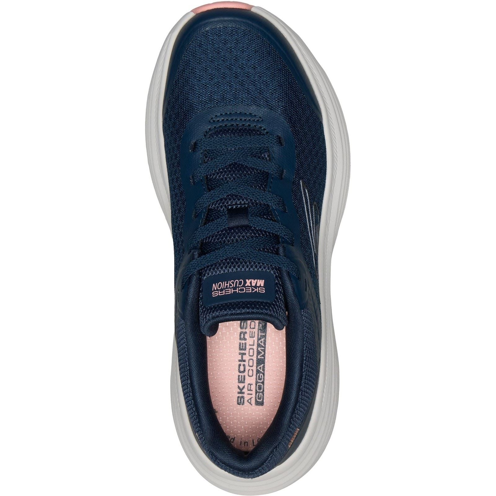 Skechers Max Cushioning Endeavour Women's Navy Synthetic/Pink Trim Trainers