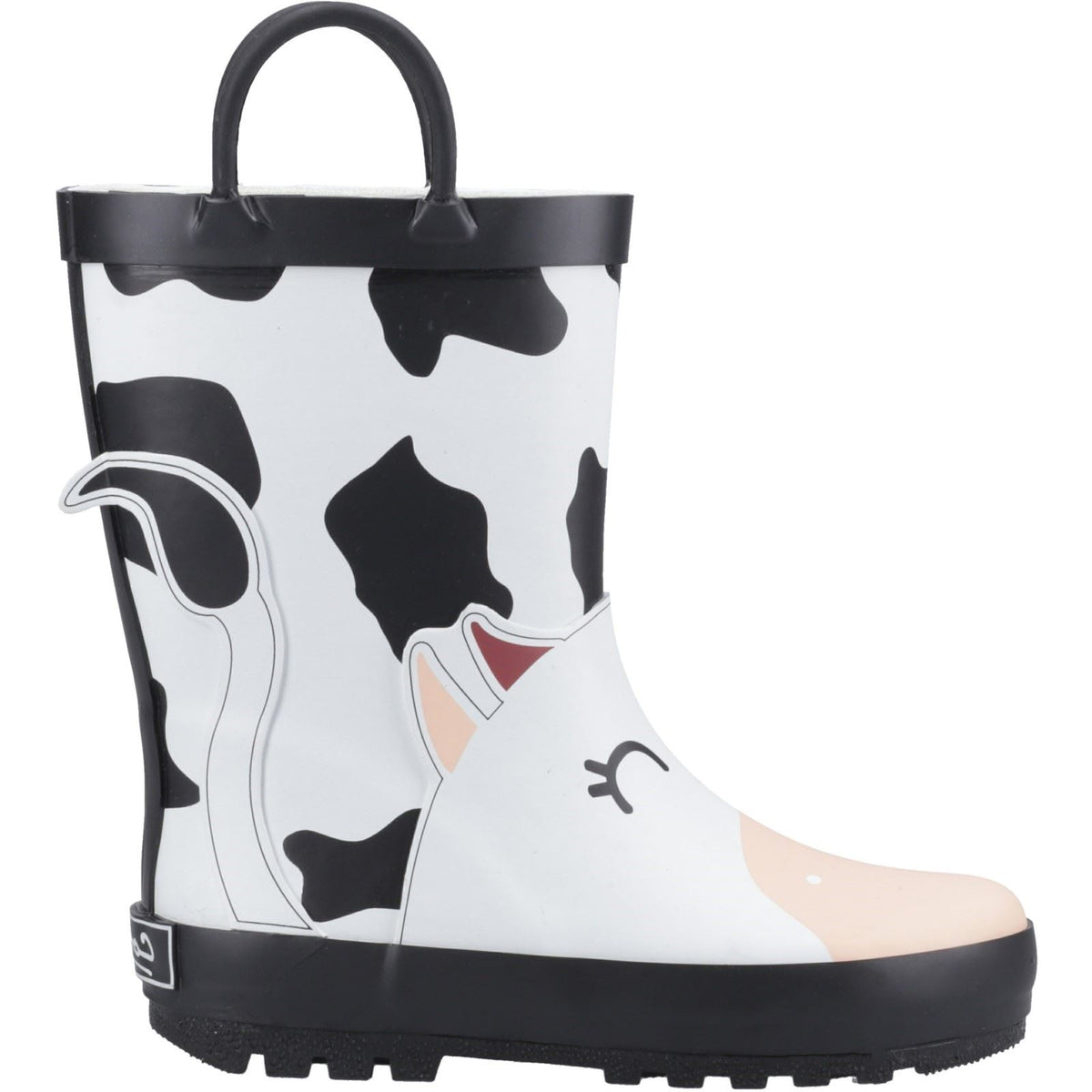 Cotswold Puddle 3D Rubber Unisex Kid's Black/White Wellington Boots