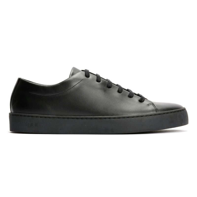 JAK Royal Leather Men's All Black Trainers