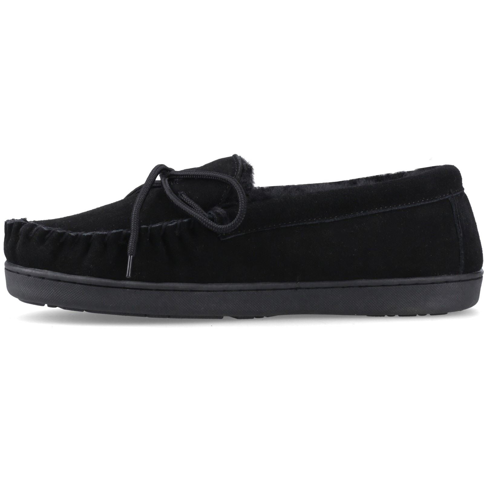 Bearpaw Moc II Suede Men's Black Slippers