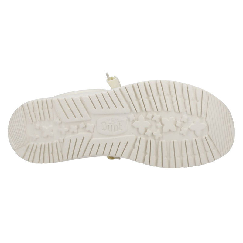 HEYDUDE Wally Canvas 100% Cotton Men's Stone White Boat Shoes