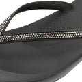 FitFlop Iqushion Sparkle Rubber Women's Black Flip Flops