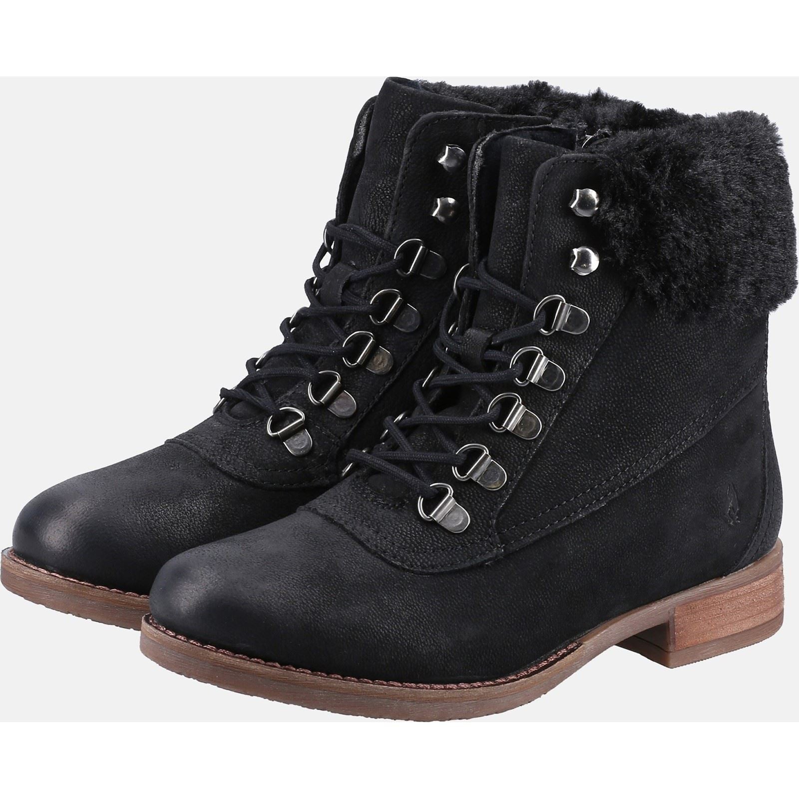 Hush Puppies Effie Faux Fur Women's Black Boots
