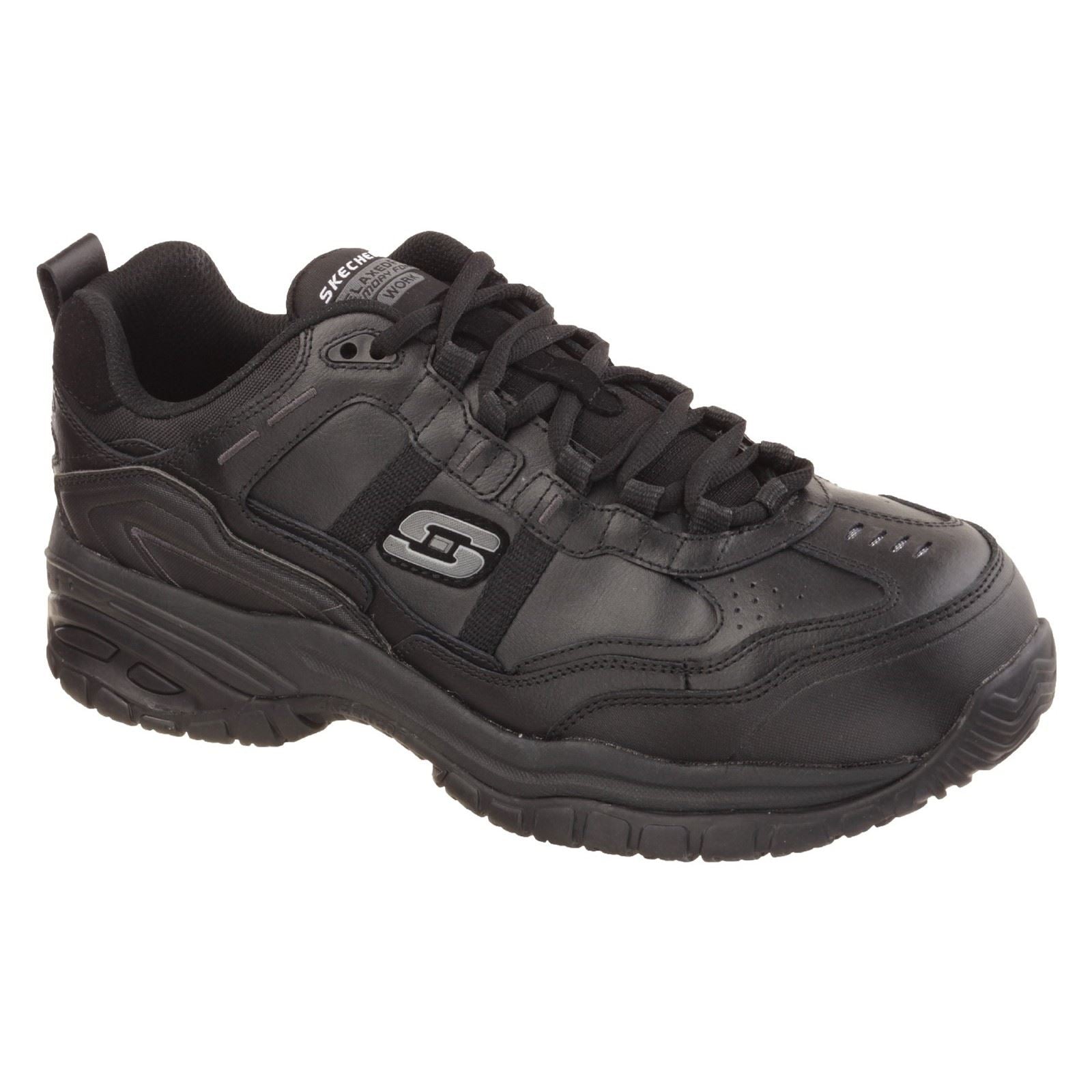 Skechers Workwear Soft Stride - Grinnell Suede Men's Black Safety Trainers