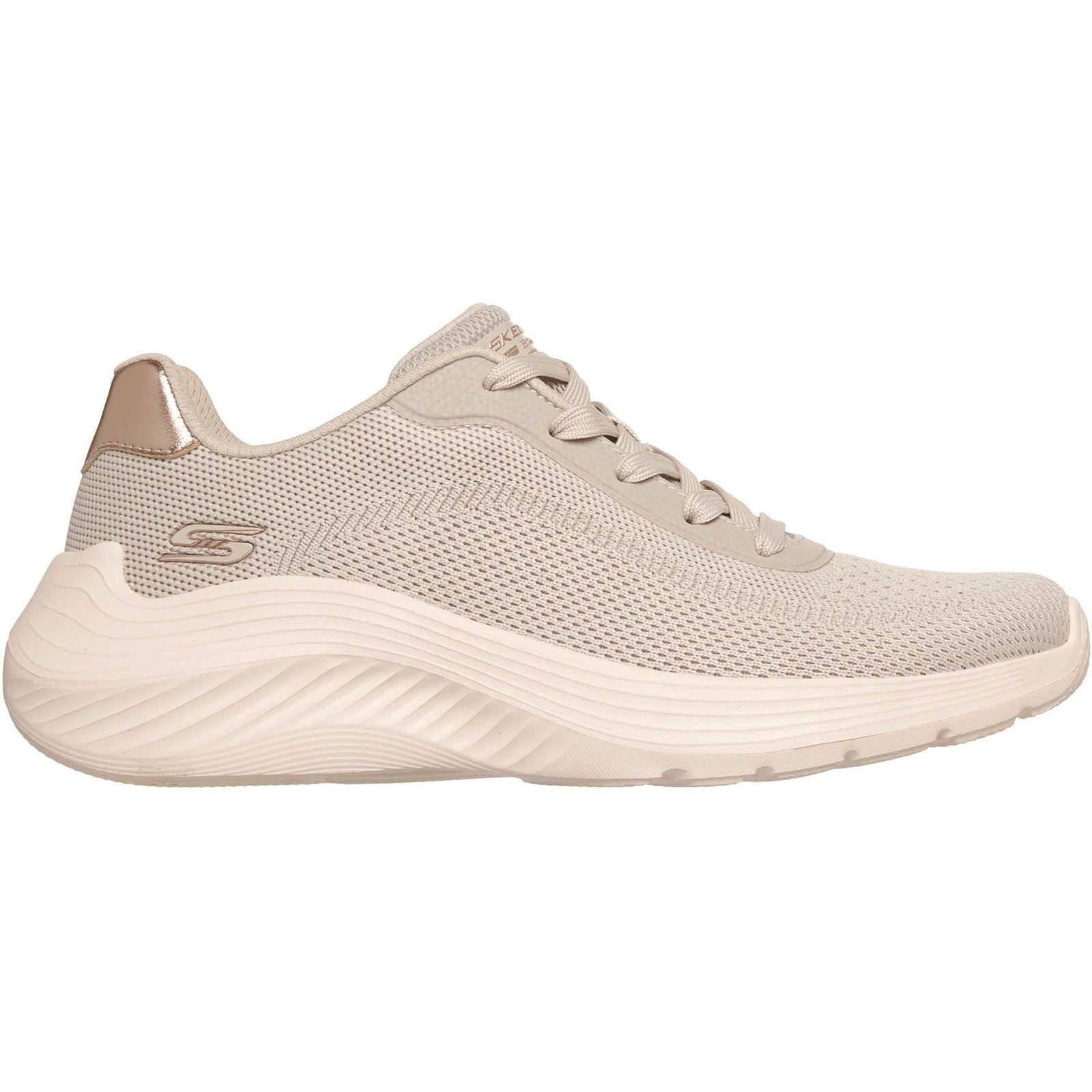Skechers Bobs Squad Waves Current Look Textile Women's Off White Trainers