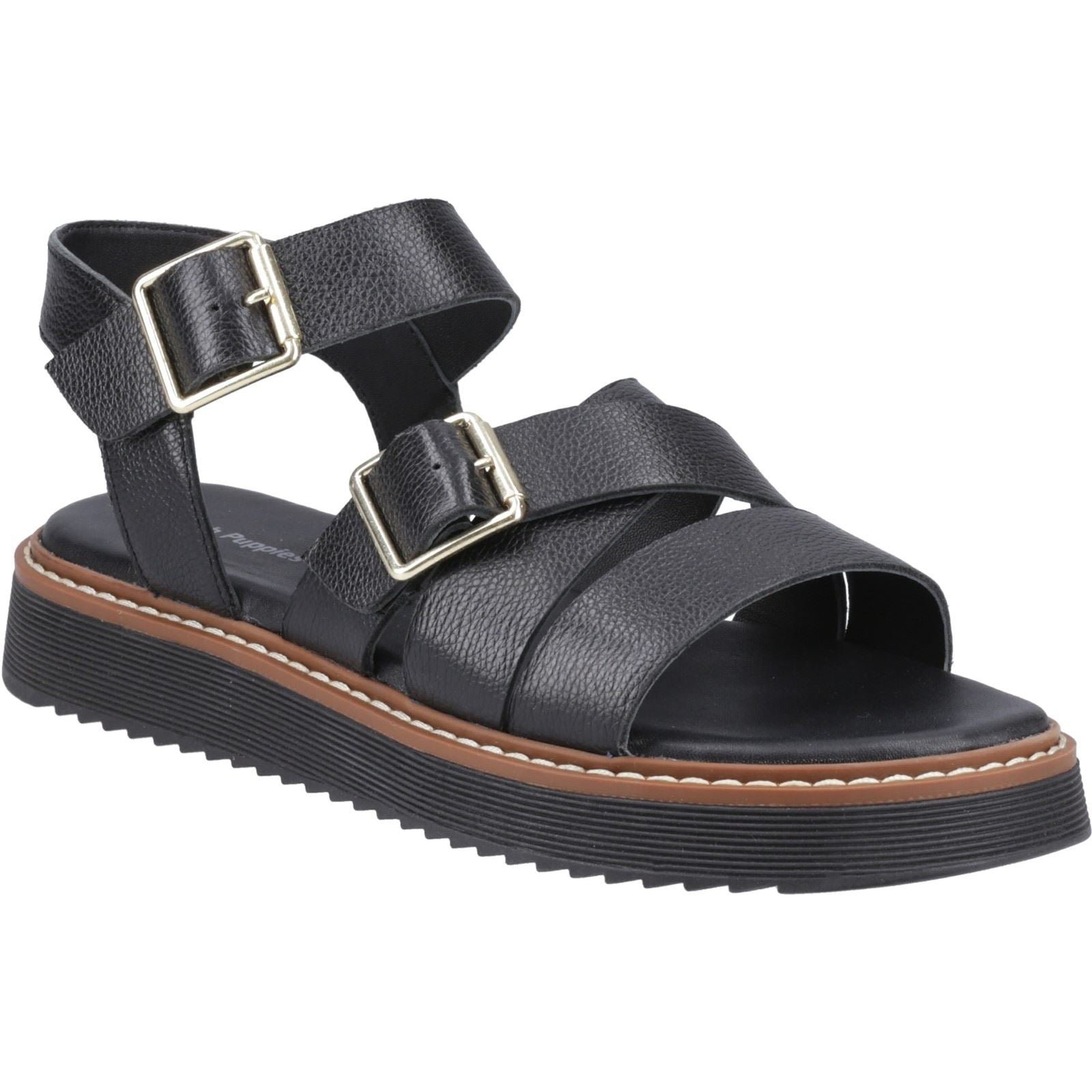 Hush Puppies Cady Leather Women's Black Sandals