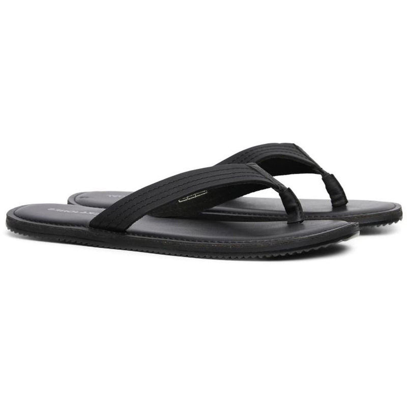 Jack & Jones Washton Leather Men's Anthracite Flip Flops