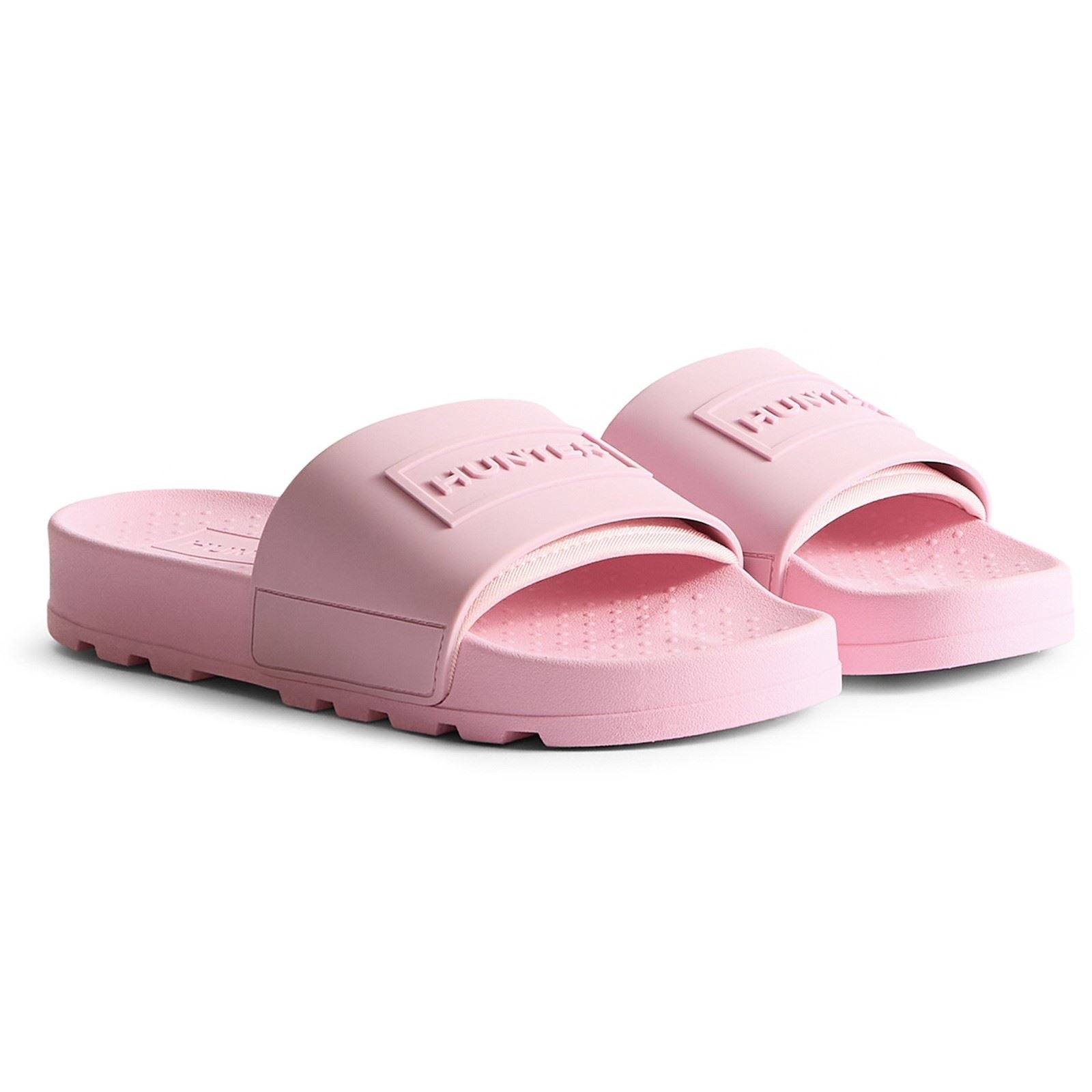 Hunter Core Embossedr Polyurethane Women's Parfait Pink Slides