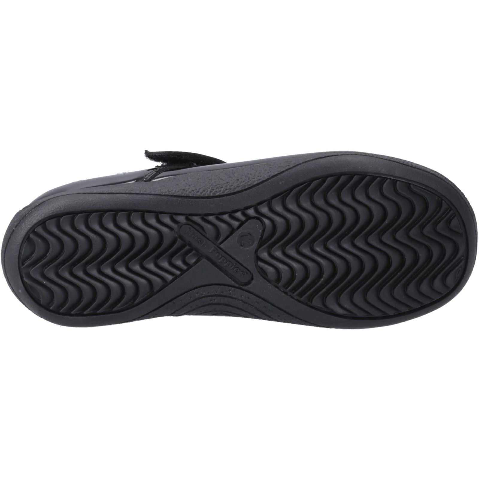 Hush Puppies Caitlin T-Bar Leather Girls's Black Shoes