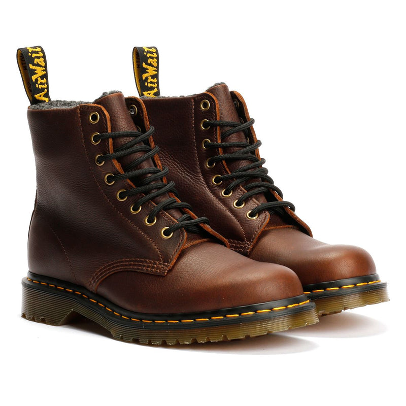 Dr. Martens 1460 Pascal Warm Lined 8 Eye Leather Dark Brown Boots